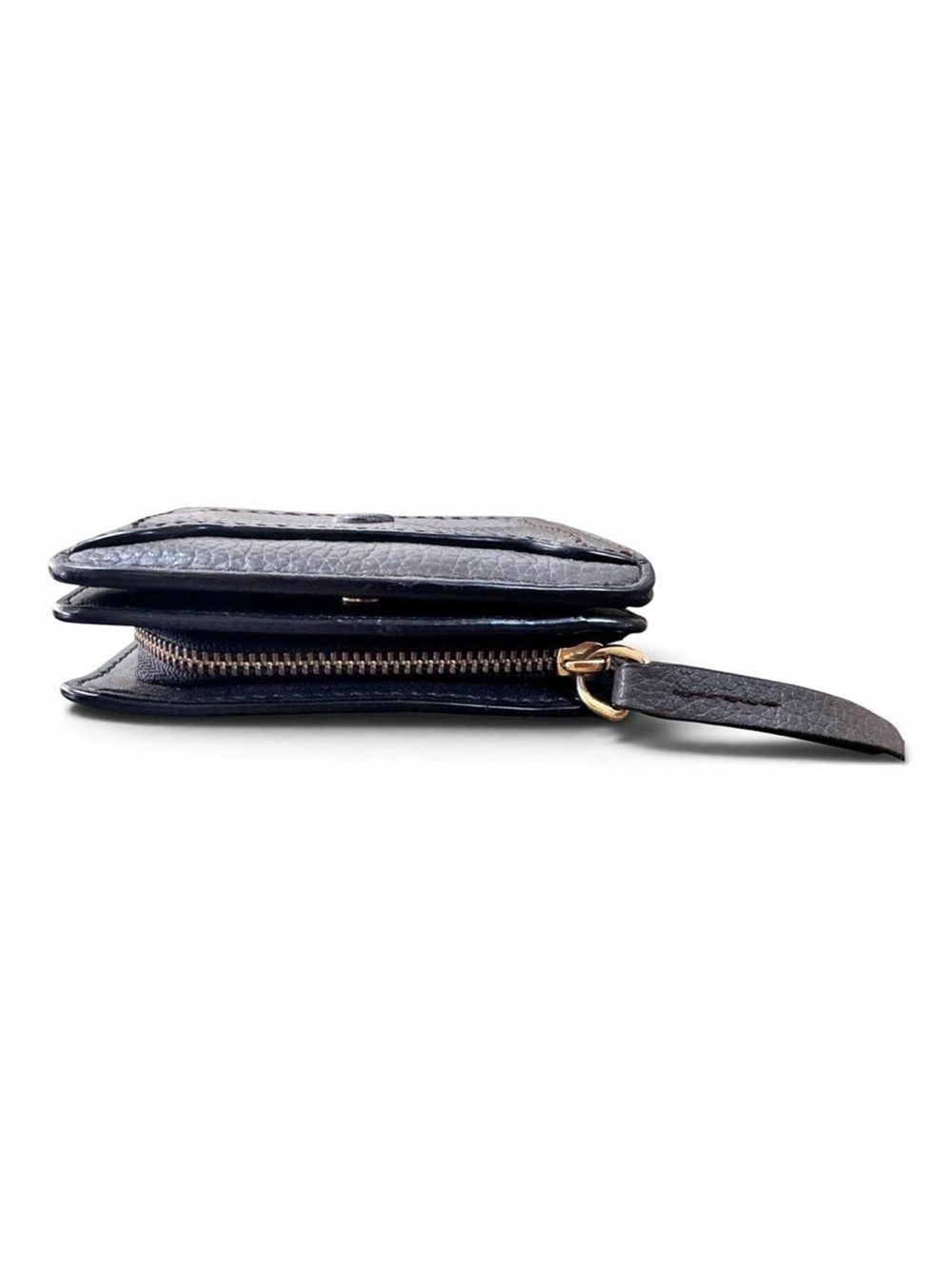 Marc Jacobs Empire City, Mini Compact Leather Coin Wallet in Gray - Picture 8 of 10